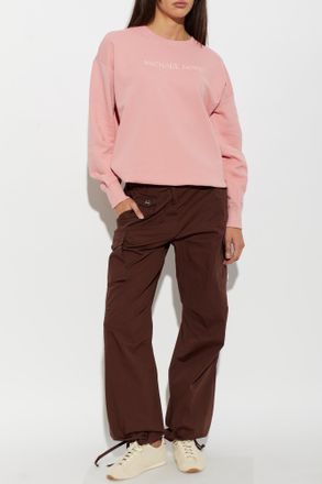 Michael Michael Kors Sweatshirt With Embroidered Logo, Womens, Pink