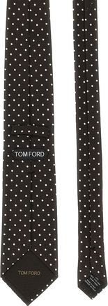 Tom Ford Polka Dot Silk Necktie - Black