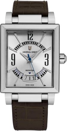 Universal Gen&egrave;ve Microtor Cabriolet Silver-tone Dial Mens Watch 8101.129-008