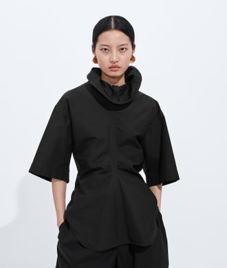 Bottega Veneta Top in tela di cotone compatto - Nero - Donna - 36