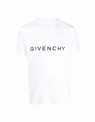 Givenchy Mens Givenchy Archetype Logo Print Oversized T-Shirt in White - Size: 40