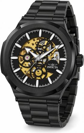Invicta Objet D Art 70007 Herenhorloge - Automatisch Uurwerk - Staal met Zwarte Wijzerplaat - 43 mm