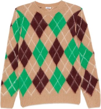 Aspesi Maglione a rombi - Marrone