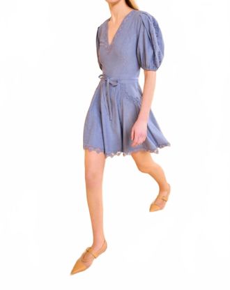 Ulla Johnson Camila Mini Dress In Chambray Blue