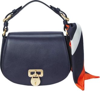 Ralph Lauren Tanner Medium - Dames - Tassen - Blauw - Maat: ONE Size Zijde