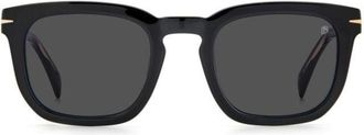 David Beckham Db 7076/S Square-Frame Black Acetate Sunglasses
