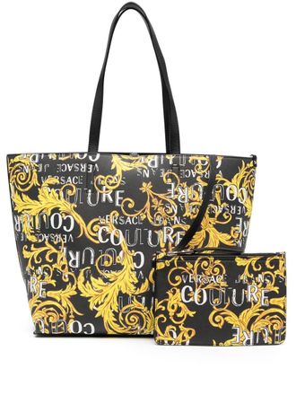 Versace Jeans Couture logo-print tote bag - Black