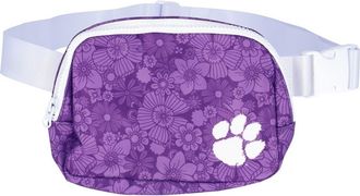 ZooZatZ Clemson Tigers Floral Print Fanny Pack in Purple at Nordstrom