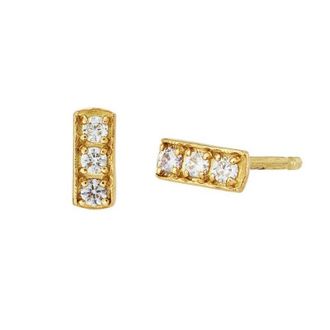 Dower & Hall 14k Diamond Trio Narrative Studs