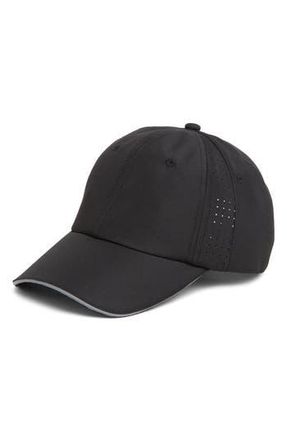 Zella Perforated Baseball Cap in Black at Nordstrom Rack