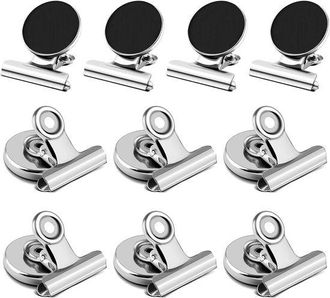 OEM Clips Magn&eacute;ticos, Imanes Para Nevera, Imanes Para El Hogar, La Oficina Y La Escuela (color Plata, 10 Unidades)