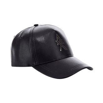 A|X Armani Exchange Accessoires, Dames, Zwart, ONE Size, Leer, Faux Leather Baseball Cap