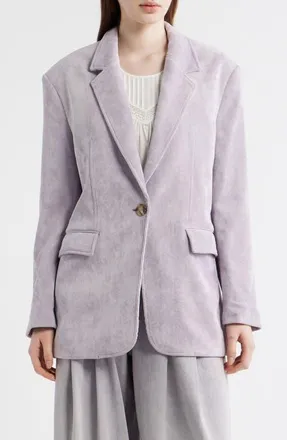 BOSS Jacodi One-Button Corduroy Jacket in Lt Past/pr at Nordstrom, Size 10