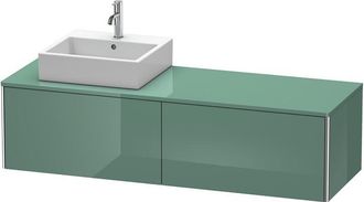 Duravit Mueble De Pared Duravit Xsquare 160,0 X 54,8 Cm, 2 Cajones Xs4904l, Color (frente/cuerpo): Jade Laca Alto Brillo - Xs4904l0303
