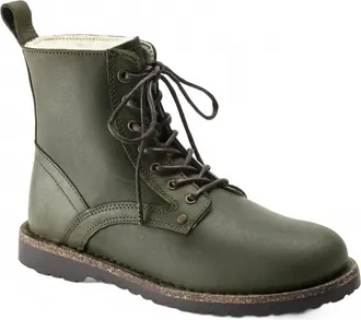 Birkenstock Womens Bryson Shearling Boots In Hunter Green
