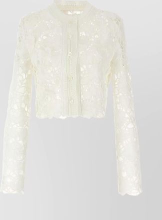 Ermanno Scervino cropped lace knit cardigan