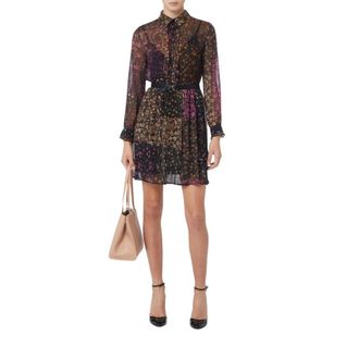 iBlues Elegante Jurk Currier - Dames - Korte kleedjes - Zwart - XS - Polyester - Kleedjes