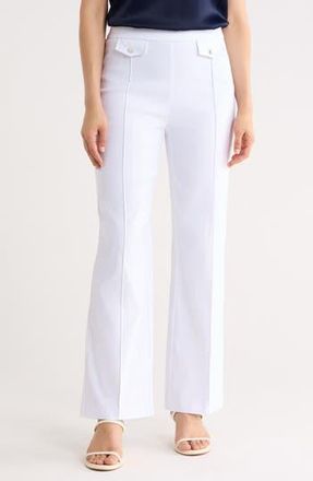 Nicole Miller Nikki Pleat Stretch Pants in Brilliant White at Nordstrom Rack, Size X-Large