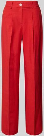Christian Berg Loose Fit Stoffhose aus Viskose-Leinen-Mix in Rot, Größe 34