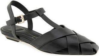 Kenneth Cole Bindy Fisherman Sandal in Black Leather at Nordstrom, Size 9.5