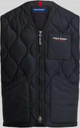 Polo Ralph Lauren Regular Fit Steppweste mit Brusttasche in Black, Gr&ouml;&szlig;e XXL