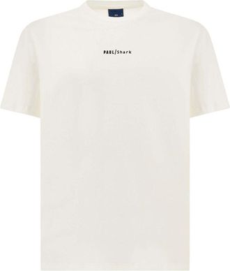 Paul & Shark White Crewneck Logo T-Shirt