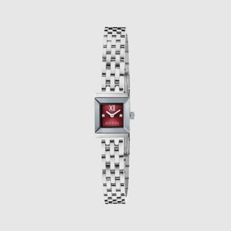 Gucci G-Frame Watch, 14x18mm, Steel, Steel