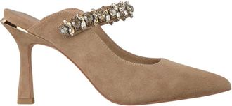 Alma En Pena D&eacute;collet&eacute; Slingback con Cinturino di Strass - - Shoes - Donna - Marrone - 39 EU