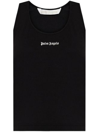 Palm Angels Black Classic Logo Tank Top