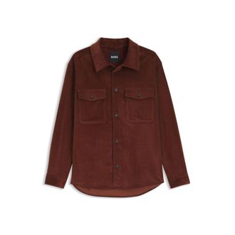 BOSS Relaxed-fit overshirt in stretch corduroy