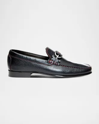 Donald J Pliner Men & apos;s Dacio Contrast-Stitch Loafers