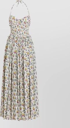 Dolce & Gabbana floral-print ruffled open-back maxi dress