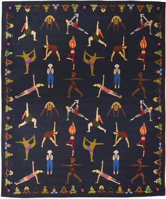 Amap&ocirc; pattern scarf - women - Polyester - One Size - Blue