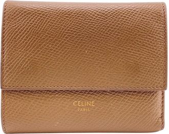 Celine Beige Leather Wallet (Tri-Fold) (Pre-Owned)
