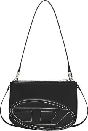 Diesel Oval Logo Schoudertas - Dames - Schoudertassen - Zwart - ONE Size - Tassen