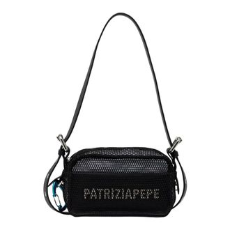 Patrizia Pepe Dames, Tassen, Zwart, Maat: ONE Size Vinyl