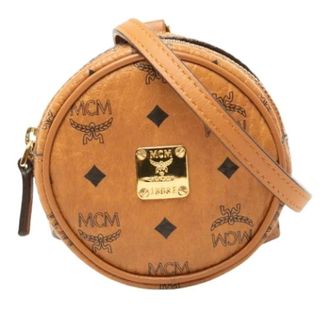 MCM Pre-owned Canvas Zip-Around Pouch - Dames - Pre-owned - Bruin - Maat: ONE Size Leer
