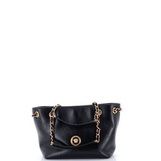 Versace Medusa Icon Chain Tote Leather Mini