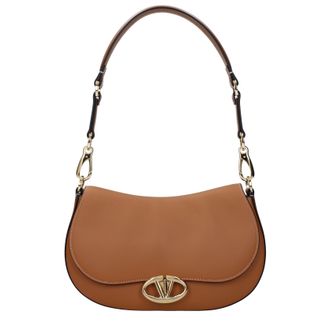Valentino Garavani Damens Umh&auml;ngetaschen Braun/Mandelleder