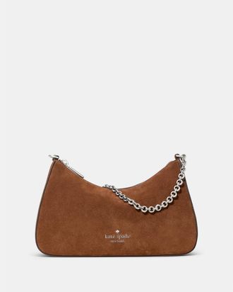 Kate Spade New York Womens Margot Suede Crossbody Bag - Brown - One Size