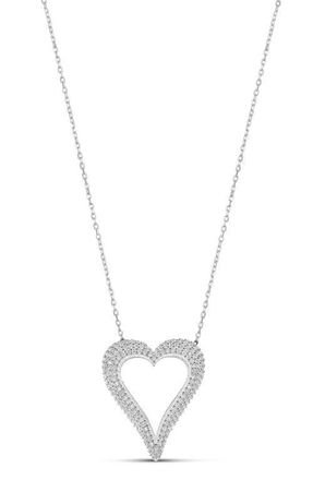 SHYMI Cutout Heart Pendant Necklace in Silver at Nordstrom
