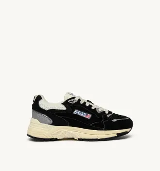 Autry HYPERWAY SNEAKERS IN BLACK AND SILVER MESH AND SUEDE