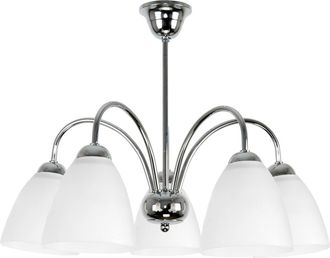OEM L&aacute;mpara De Techo Cromada Con Pantalla Blanca Para El Sal&oacute;n Ben