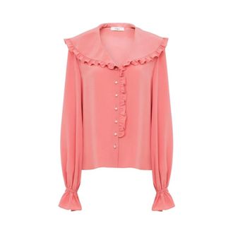 Chloé Dames, Blouses & Shirts, Oranje, Maat: M
