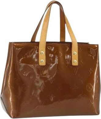 Louis Vuitton Pre-owned Vintage Patent Leather Hand Bag - Dames - Vintage Handtas - Bruin - ONE Size - Leer - Vintage