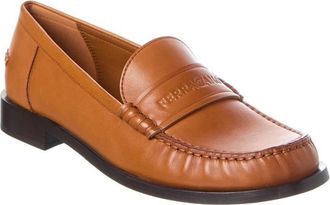 Ferragamo Irina Leather Moccasins, Size 6.5 C
