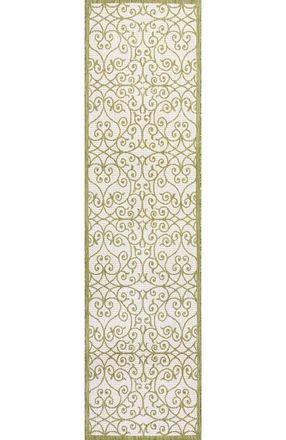 Jonathan Y Designs Madrid Vintage Filigree Textured Weave Indoor/Outdoor Area Rug in Green/cream at Nordstrom, Size 5Ft 0In X 5Ft 0In