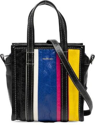 Balenciaga Pre-owned Tote Bags, female, Multicolor, Size: ONE SIZE Pre-owned Bazaar Shopper XXS Leather 2way Bag