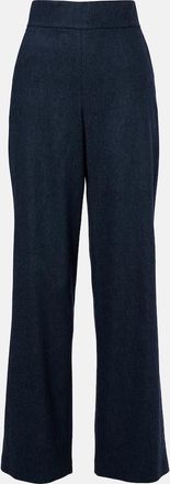 Eleventy Wool and cashmere wide-leg pants