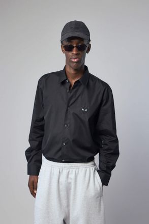 Comme Des Gar&ccedil;ons Shirt Black Emblem Woven
